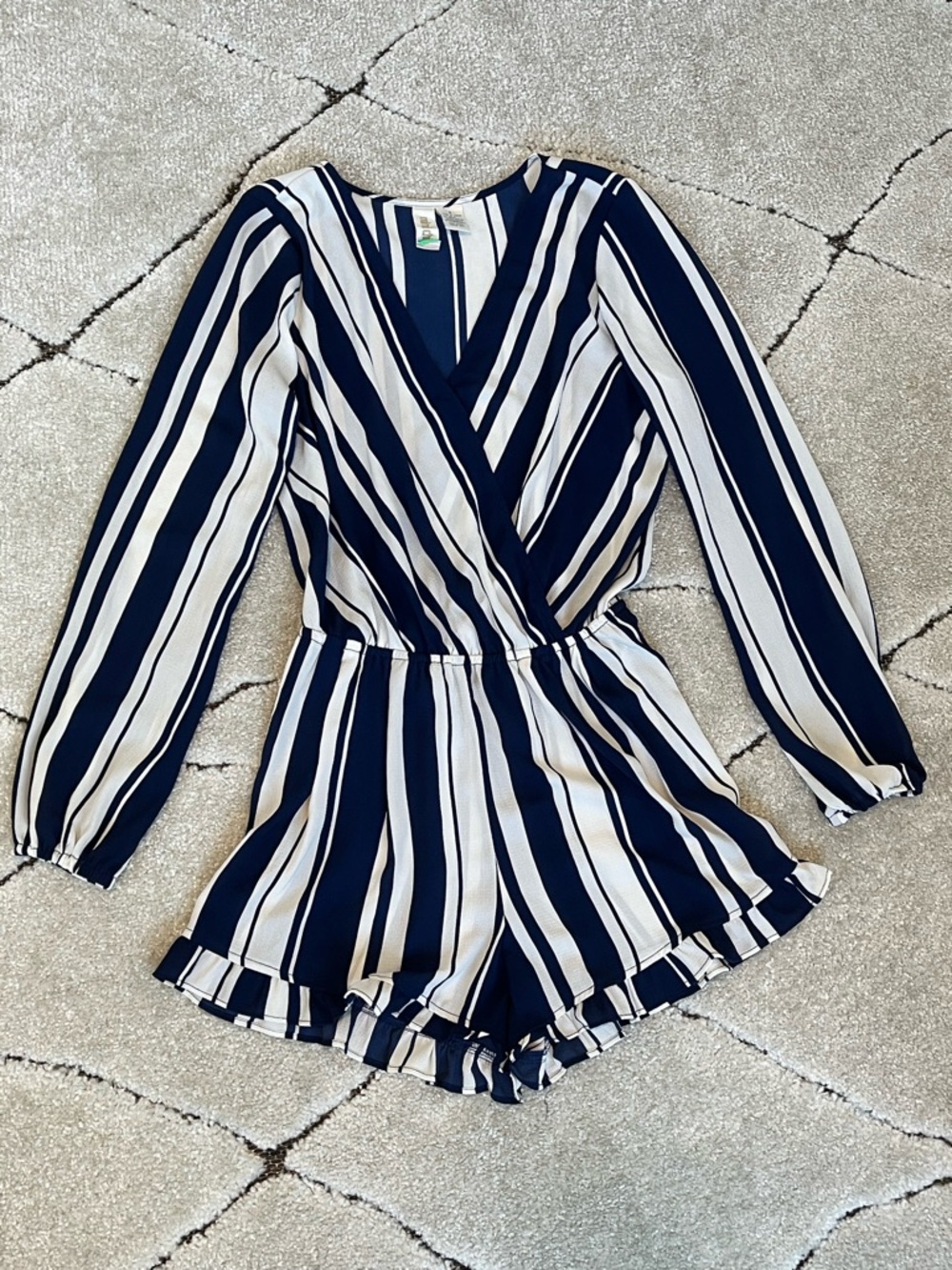 Longsleeve Striped Nautical Romper